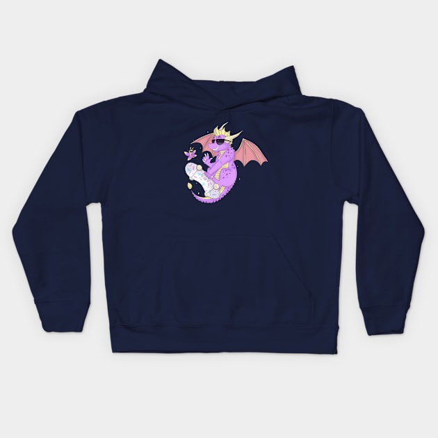 90s skater spyro! Kids Hoodie by Beffums